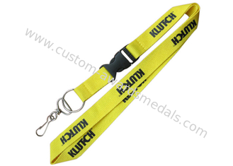 KLUT-CH Silk Screen, Heat Transfer Printing, Woven Promotional Lanyards With Split Ring And Metal Hook