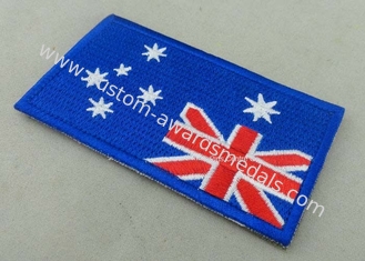Heat Cut Custom Embroidered Badges , Professional Garment Accessories Custom Clothing Patches