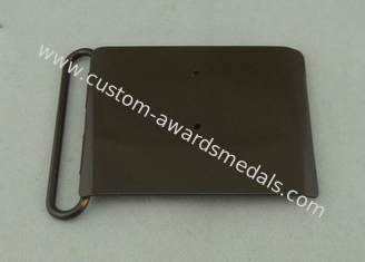 Silkscreen / Offset Printing Custom Made Belt Buckles With Black Nickel Plating