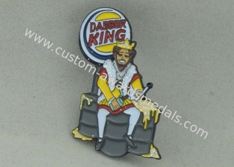 Glitter Burger King  promotional lapel pins By Iron Stamped And Black Nickel Plating