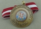 Zinc Alloy Material Soft Enamel Ribbon Medals Antique Brass Plating