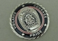 3D Rope Edge Antique Metal Coin Hard Enamel Silver Policeman Coin Souvenir Challenge Die Casting Coin