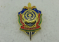 Hard Enamel Army Badges , Die Struck Zinc Alloy 3D Police Badge With Transparent Military