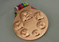 3D 103mm Dia Die Cast Medals Copper Plating Zinc Alloy 7.0mm Thickness